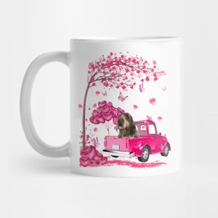 Valentine's Day Love Pickup Truck Wirehaired Pointing Griffon Mug